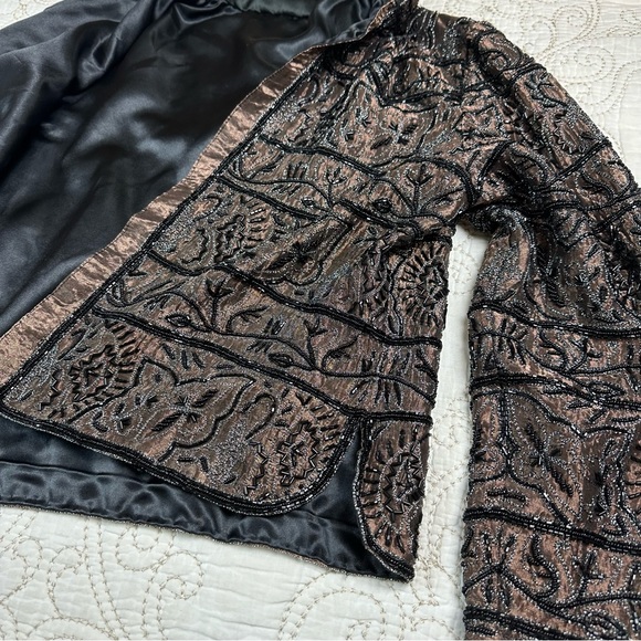 Vintage hand beaded formal jacket - Picture 7 of 9